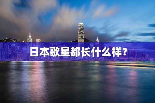 日本歌星都长什么样？