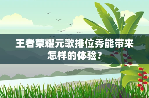 王者荣耀元歌排位秀能带来怎样的体验？
