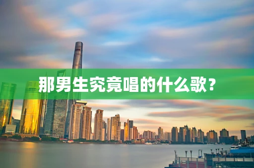 那男生究竟唱的什么歌？