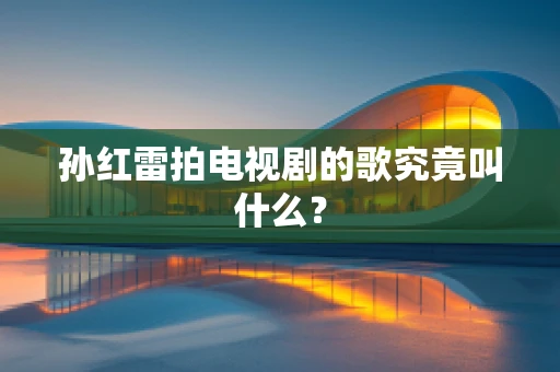 孙红雷拍电视剧的歌究竟叫什么？