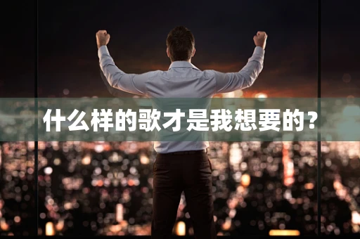 什么样的歌才是我想要的？