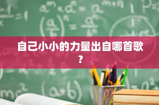 自己小小的力量出自哪首歌？