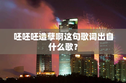 呸呸呸造孽啊这句歌词出自什么歌？