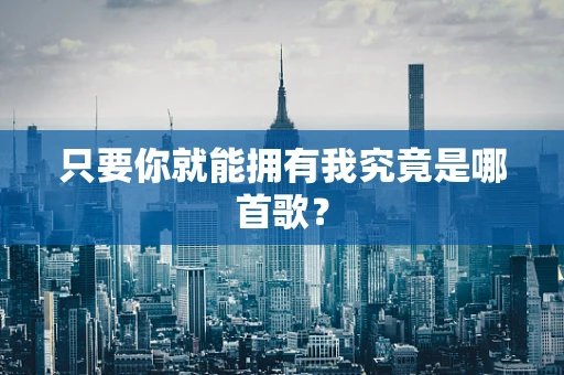 只要你就能拥有我究竟是哪首歌？
