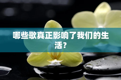 哪些歌真正影响了我们的生活？