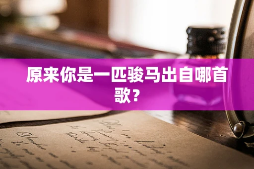原来你是一匹骏马出自哪首歌？