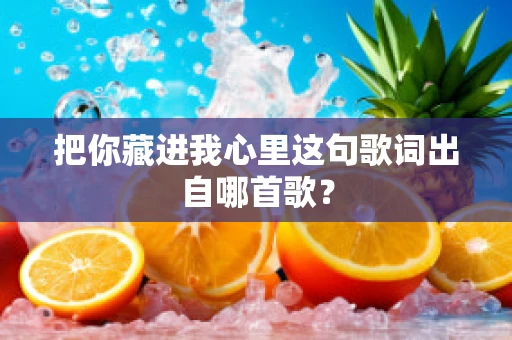 把你藏进我心里这句歌词出自哪首歌？