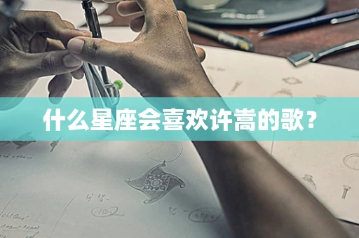 什么星座会喜欢许嵩的歌？