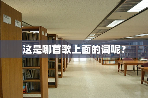 这是哪首歌上面的词呢？