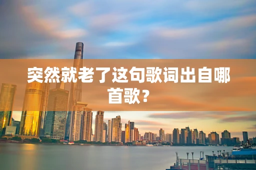 突然就老了这句歌词出自哪首歌？