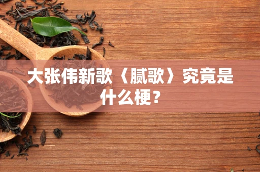 大张伟新歌〈腻歌〉究竟是什么梗？