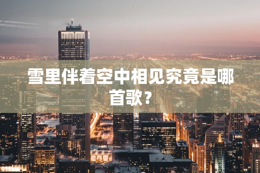 雪里伴着空中相见究竟是哪首歌？