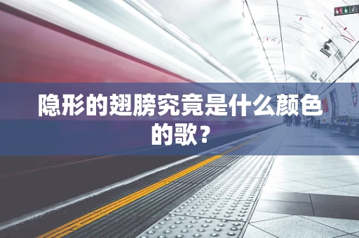 隐形的翅膀究竟是什么颜色的歌？