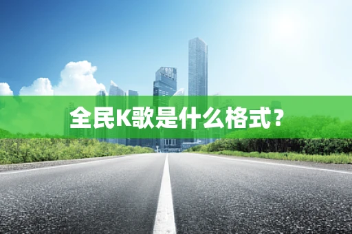 全民K歌是什么格式？
