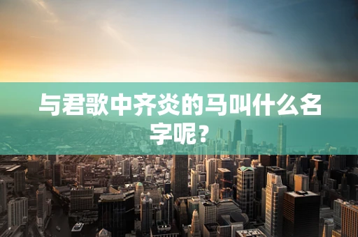 与君歌中齐炎的马叫什么名字呢？