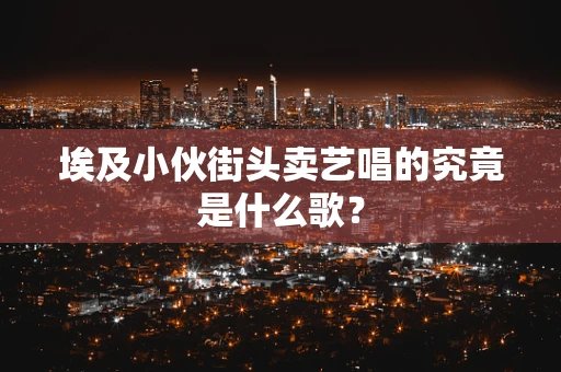 埃及小伙街头卖艺唱的究竟是什么歌？