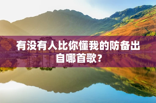 有没有人比你懂我的防备出自哪首歌？