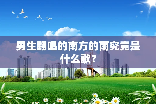 男生翻唱的南方的雨究竟是什么歌？