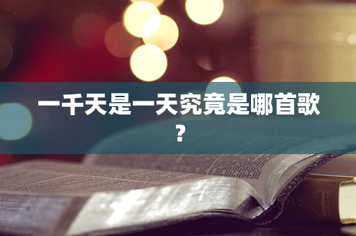一千天是一天究竟是哪首歌？