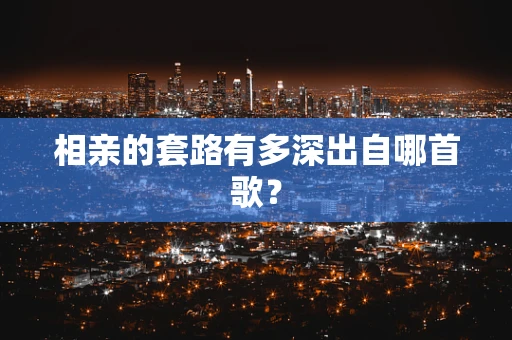 相亲的套路有多深出自哪首歌？