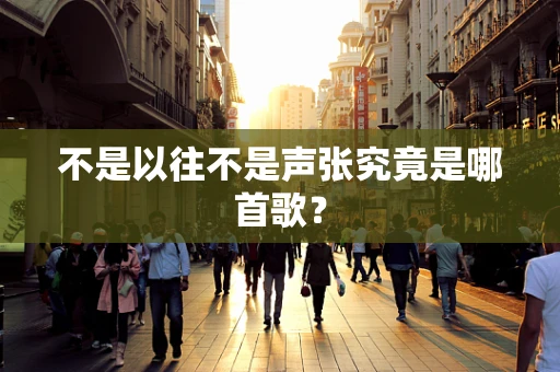 不是以往不是声张究竟是哪首歌？
