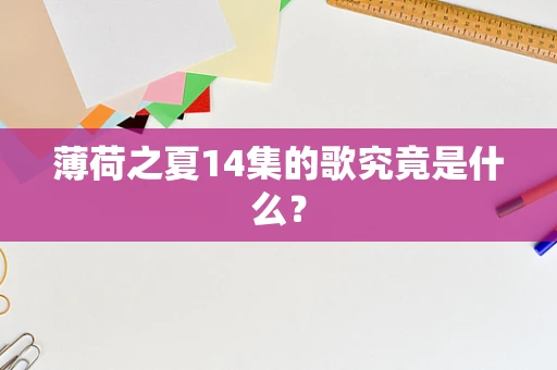 薄荷之夏14集的歌究竟是什么？