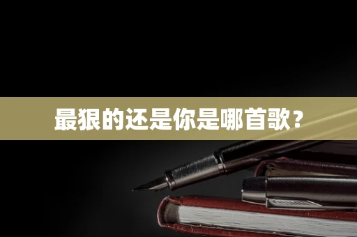 最狠的还是你是哪首歌？