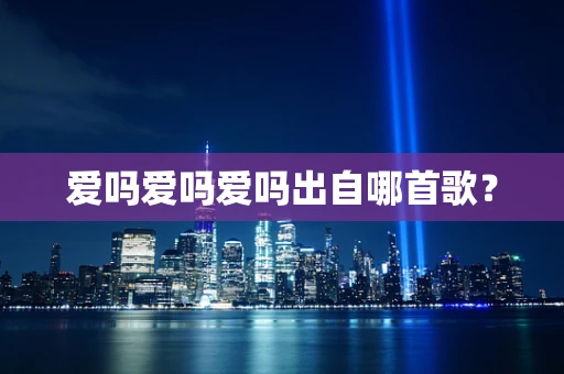 爱吗爱吗爱吗出自哪首歌？