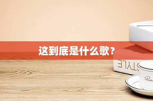 这到底是什么歌？