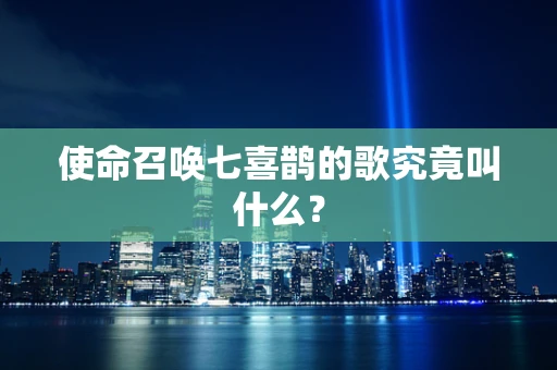 使命召唤七喜鹊的歌究竟叫什么？