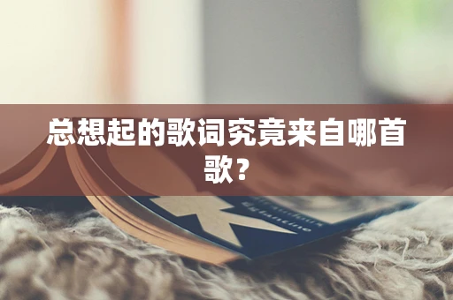 总想起的歌词究竟来自哪首歌？