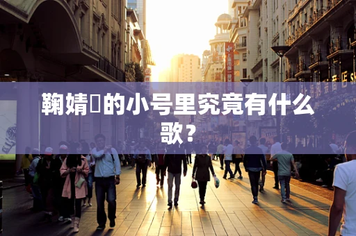 鞠婧祎的小号里究竟有什么歌？