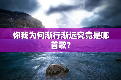 你我为何渐行渐远究竟是哪首歌？