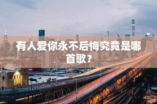 有人爱你永不后悔究竟是哪首歌？