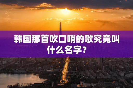 韩国那首吹口哨的歌究竟叫什么名字？