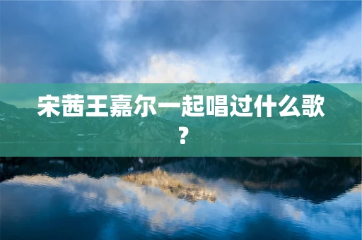 宋茜王嘉尔一起唱过什么歌？