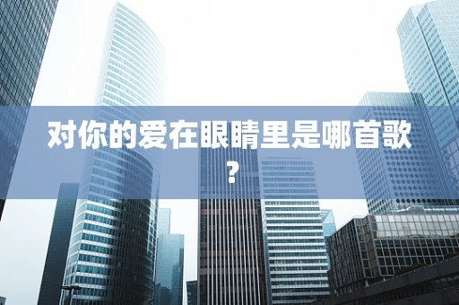 对你的爱在眼睛里是哪首歌？