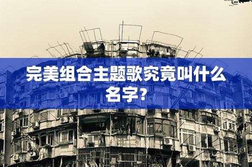 完美组合主题歌究竟叫什么名字？