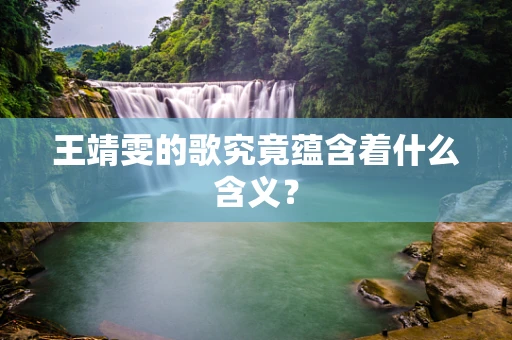 王靖雯的歌究竟蕴含着什么含义？