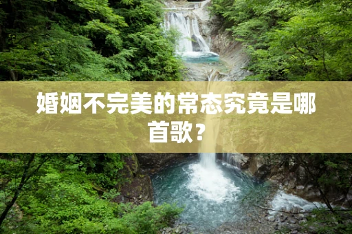 婚姻不完美的常态究竟是哪首歌？