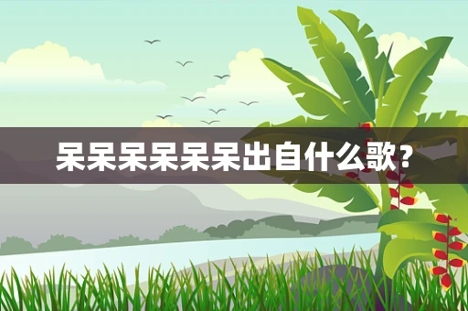 呆呆呆呆呆呆出自什么歌？