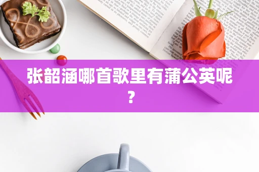 张韶涵哪首歌里有蒲公英呢？